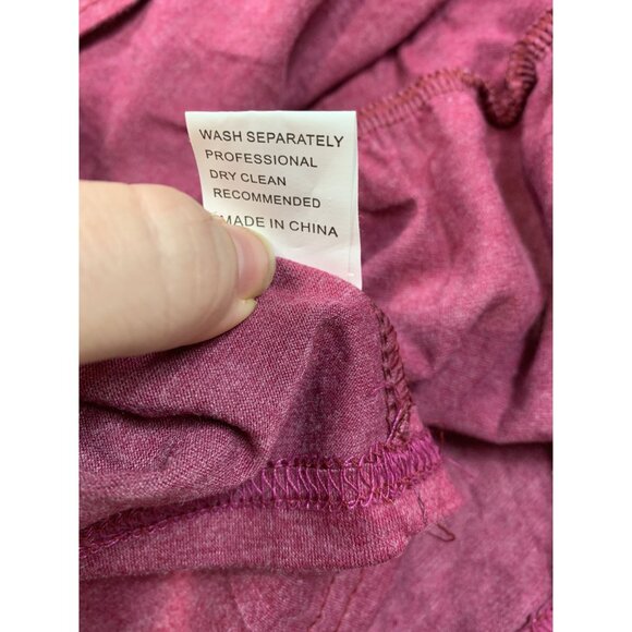 For G And PL Women's Small Burgundy V-Neck 3/4 Sleeve Fairy Peplum Tunic Top - Picture 7 of 8